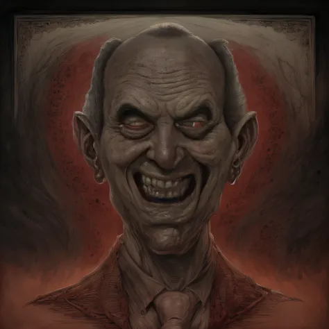 drawing of a creepy man with a creepy face, detailed 4k horror artwork, horror concept art, eldritch, a highly detailed;, horror...