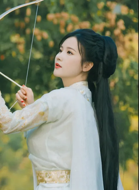 Couple in traditional Chinese clothes holding fans and looking, 宮 ， A girl in Hanfu, white hanfu, Hanfu, Wearing ancient Chinese clothes, Chinese traditional, heise-lian yan fang, Chinese woman, xianxia, china idol, Inspired by Song Huizong, Matches ancien...