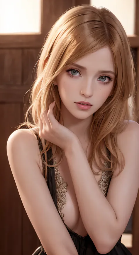 girl who looks like bella thorne, a photorealistic portrait of a stunningly beautiful woman with detailed make-up, extremely detailed eyes, detailed symmetric realistic face, extremely detailed natural texture, messy hair, masterpiece, absurdres, award win...