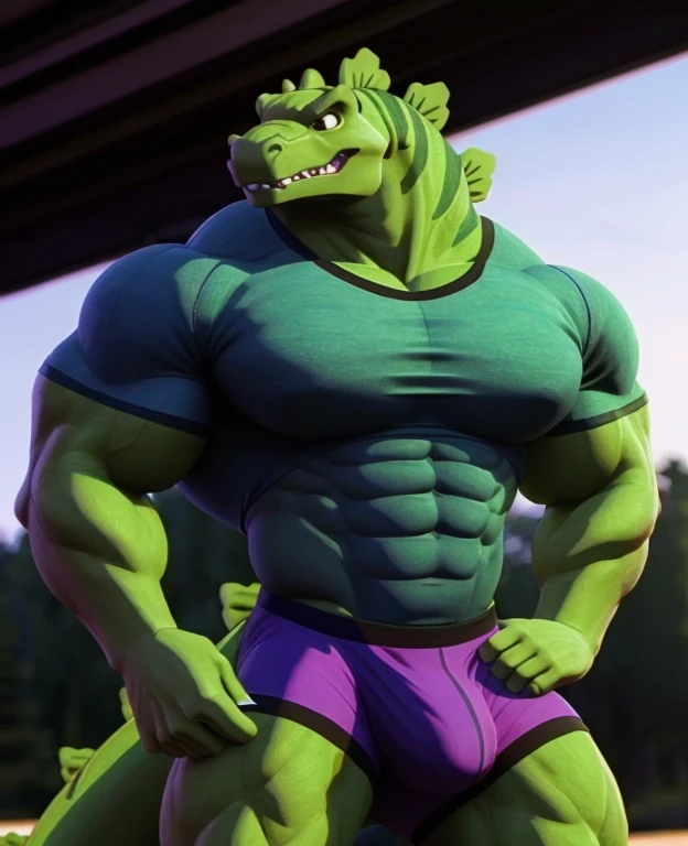 dinosaur,stegz,green skin,scalie,male,muscular,huge muscles,nostrils,scaly,spikes,sharp teeth,stegosaurus,8pack,abs,(huge hyper pecs:1.4),shirt,t-shirt,(tight shirt:1.3),(holding smartphone:1.2),phone in hand,idle pose,standing,looking at viewer,bent arm,f...