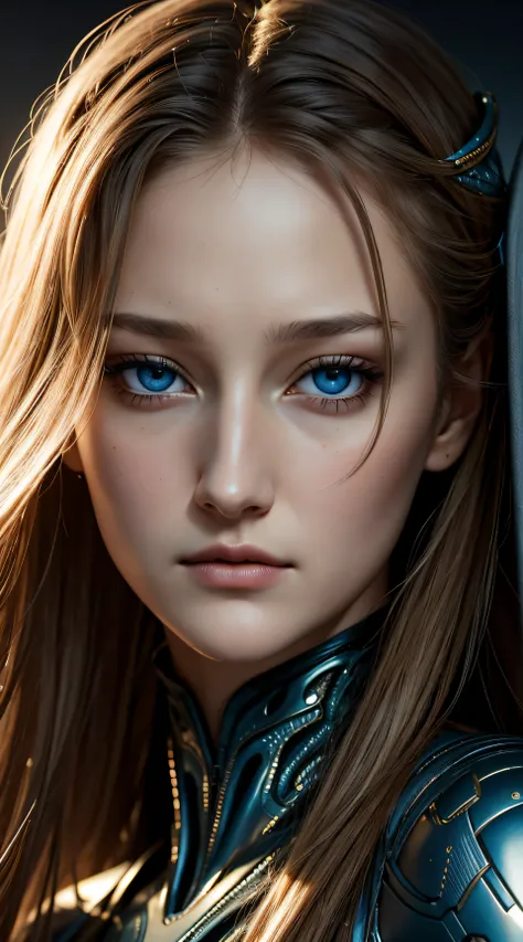 Leelee Sobieski, wearing Alien sexy clothes. professionally retouched, soft lighting, realistic, smooth face, perfect eyes, sharp focus on eyes, 8 k, high definition, insanely detailed, intricate, elegant. in a natural background.