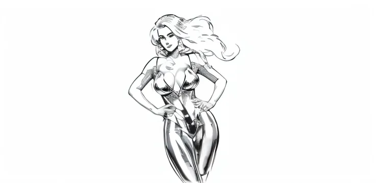 uma linda garota, com rosto lindo, estilo marvel, estilo j.scott campbell, esticlo comics, sensual, estilo artgem, olhando de frente, sorrindo