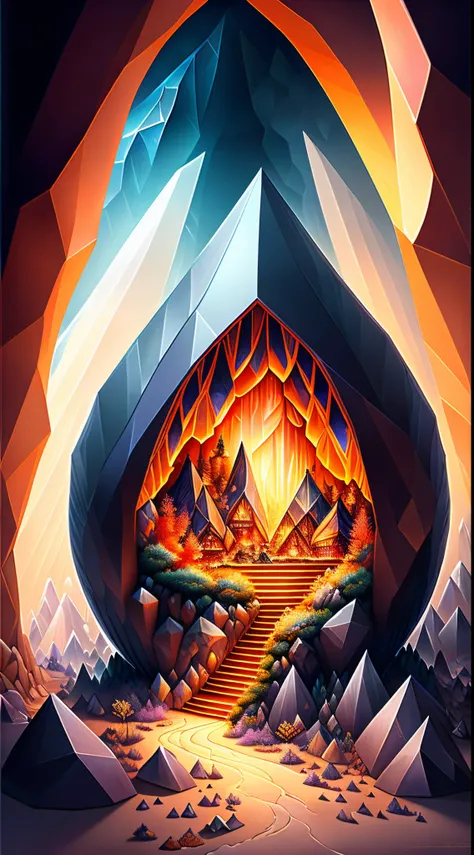 the Crystal Cavernest quality at best，ultra - detailed，Best Best Illustration，The best shadow，tmasterpiece，A high resolution，professionalartwork，famousartwork），hyper realisitc，