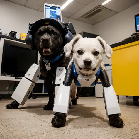 Robot dog that generates information about the company&#39;s results.