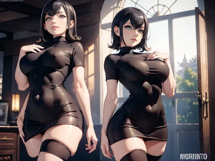 Nsfw, wet, (((mavis)))8k,((hotel transilvania))(((Amazing tits)))caliente, hermosa,((Hornie)),((( lleva su vestido negro)))((tiene cuernos)))8k, hiperrealista todo como un motor irreal trazado de rayos render ((estilo humano hiperealista)),(((Empty dark ba...