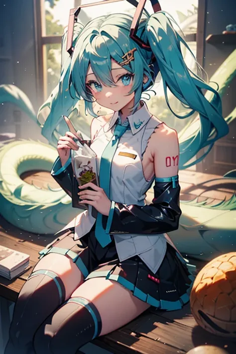 miku hatsune，The dragon，shenron，shrines，Dragon Equipment，Dragon Personification，dragon pokemon，