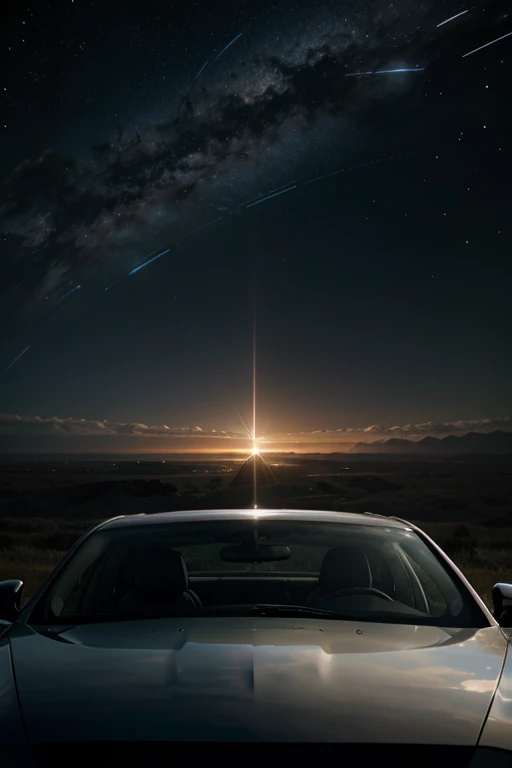 car in an interstellar view