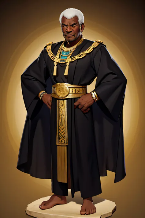 old black man, rich Egyptian, skinny body builder, small waist extremely wide shoulders. full body,, big robes