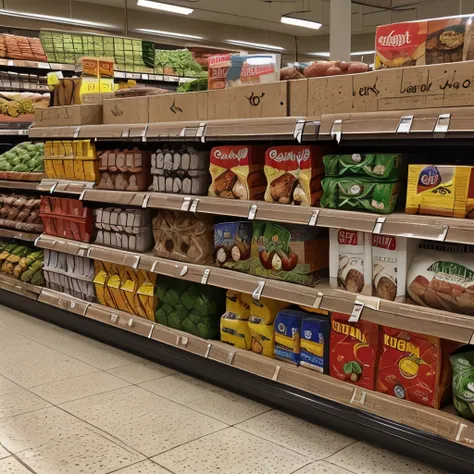 Army style Chainlink fence going through grocery store