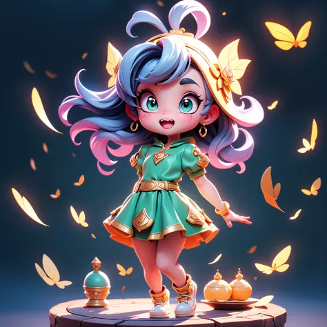 Chibi (chipi anime girl fashion style) toy Dragon pet_armor FireStorm Adepta_Sororitas_of_Bloody_Rose Armor piloting_warsuit elite_imperial_enforcer patrolling_the_desert holding_sword wearing detailed highly_ornamented_exosuit:1.2 scifi_scene ruined_castl...