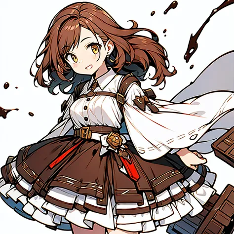 chocolate girl brown dress brown hair