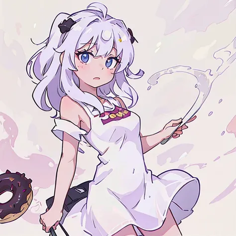 donut girl white skin dress