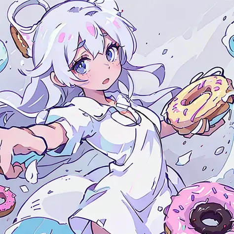 donut girl white skin dress