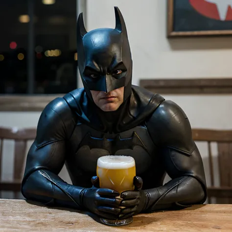 Batman tomando cerveza