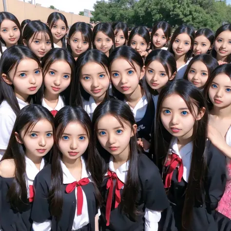 raw photo、(((multiple girls))),((((6+girls)))),((((100girls)))),(((1000girls)))、((((100 girls))))、(((crowd shot)))、women only、th...