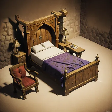 medieval room,bedroom,fantasy medieval-style,natta