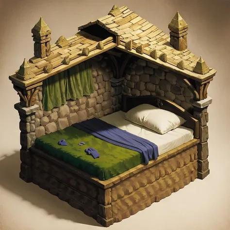 medieval room,bedroom,fantasy medieval-style,natta