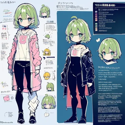 petite girl, robot horse,Type sheet, Character Sheets, Three types，Shot Full Body，Game character design girl in, ((Character information)、(Chara Leaf)、Type sheet, Character Sheets, Three types，Shot Full Body，Game Character Design，Colorful, Bright, creepy, ...