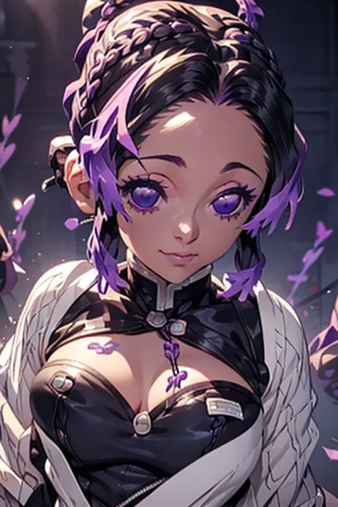 Amethyst Gemstones、Purple Gemstone Necklace(((masutepiece))),,Light purple hair、Short hair、(Hair pulled back:2)、Purple eyes full body,eyeshadows, eye line,gloweyes, ultradetailed eyes, intricate eyes, Beautiful eyes, ((Luminous pupils))18-year-old girl.Ame...