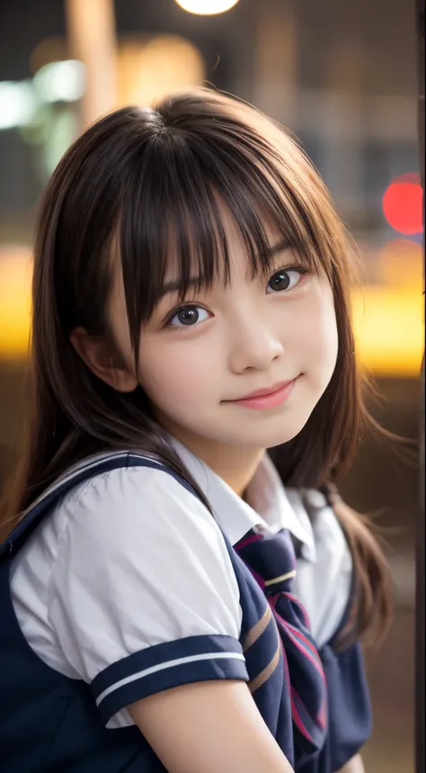 masutepiece, best quality, 8k, 14years old, raw photo, absurderes, award winning portrait, smile, solo, (night:1.8), idol face, ...