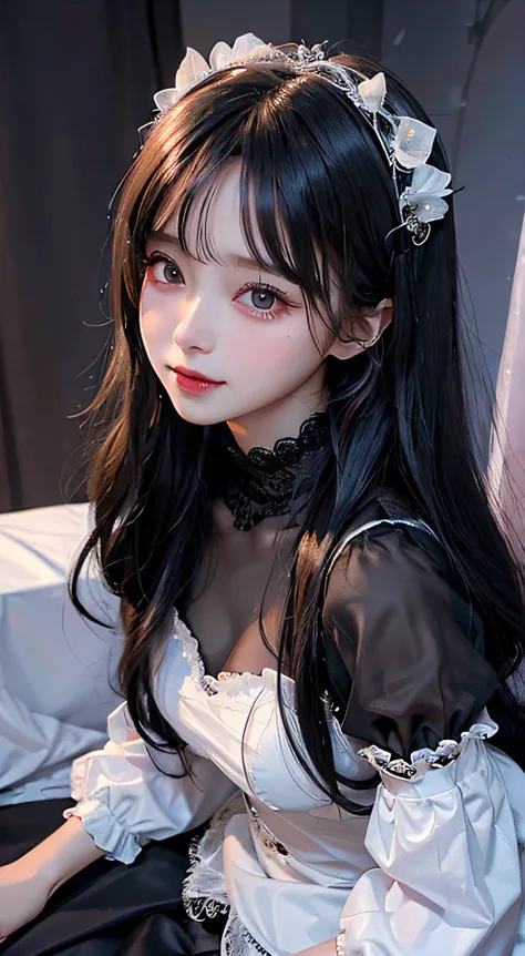 quality　tmasterpiece　8k masterpiece　ultra-fine facial details　draw the face in detail　woman wearing goth lolita　full body photo　...