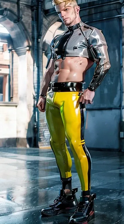 blonde hair male rubber drone