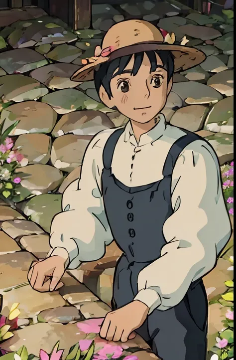 2 boy with black hair,wearing suspenders,best quality, ultra-detailed, extremely detailed, 4K, 8K, best quality, beautiful, anime style, full body focus, sofa, morning, a cool boy, 1boy, solo,, aristocratic costume, royalty, beautiful black hair, beautiful...