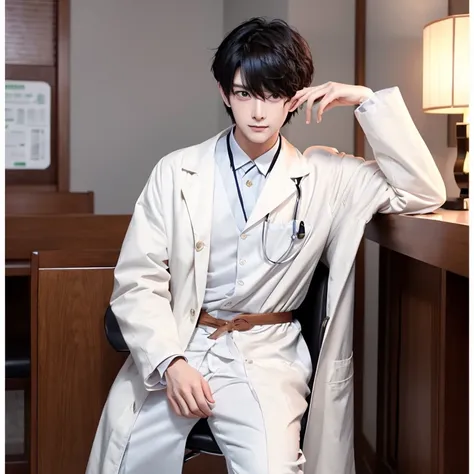 male character comics，the look of deep eyes。he has red eyes，it gives a mysterious feeling。he  a doctor，possess medical gifts and...