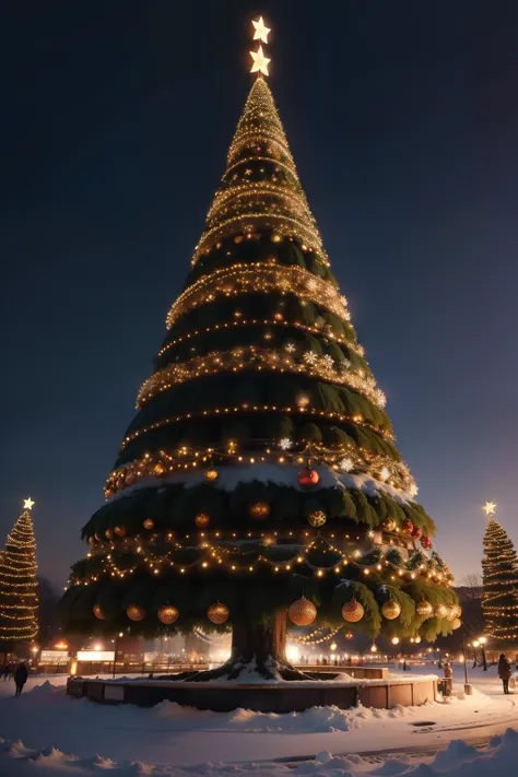 Giant Christmas tree over 15 meters high