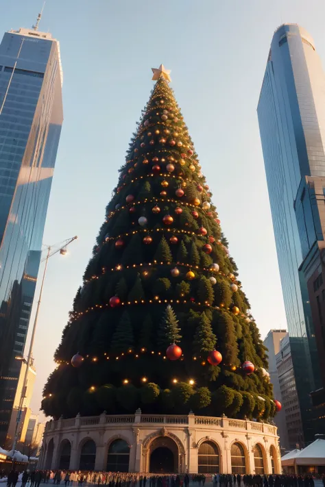 Giant Christmas tree over 15 meters high