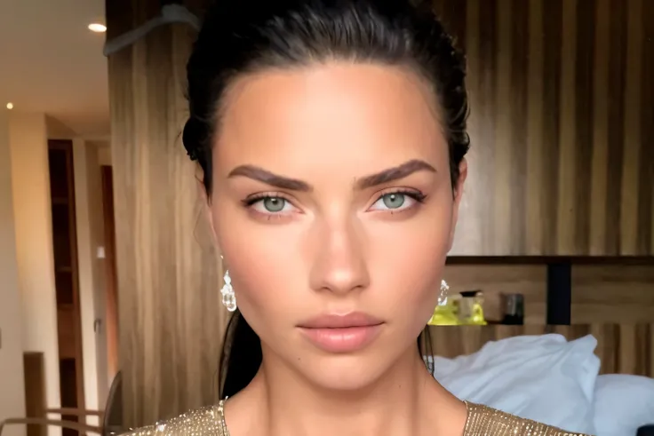 a close up of a woman with a necklace on her neck, adriana lima, richly defined face, most beautiful woman on earth, flawless face, defined cheekbones, glossy eyes, angular eyebrows, face like ester exposito, thick eyebrows, sleek eyes, big bold thick eyeb...