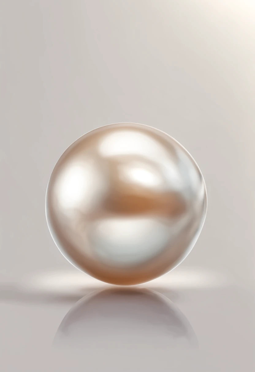 one pearl 3d realistic isolated on transparent background.