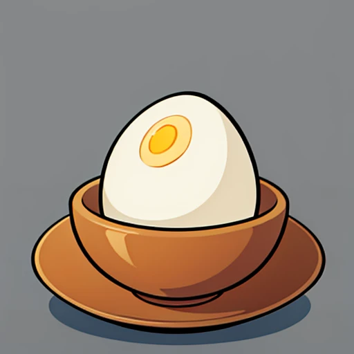 boiled egg with solid dark background