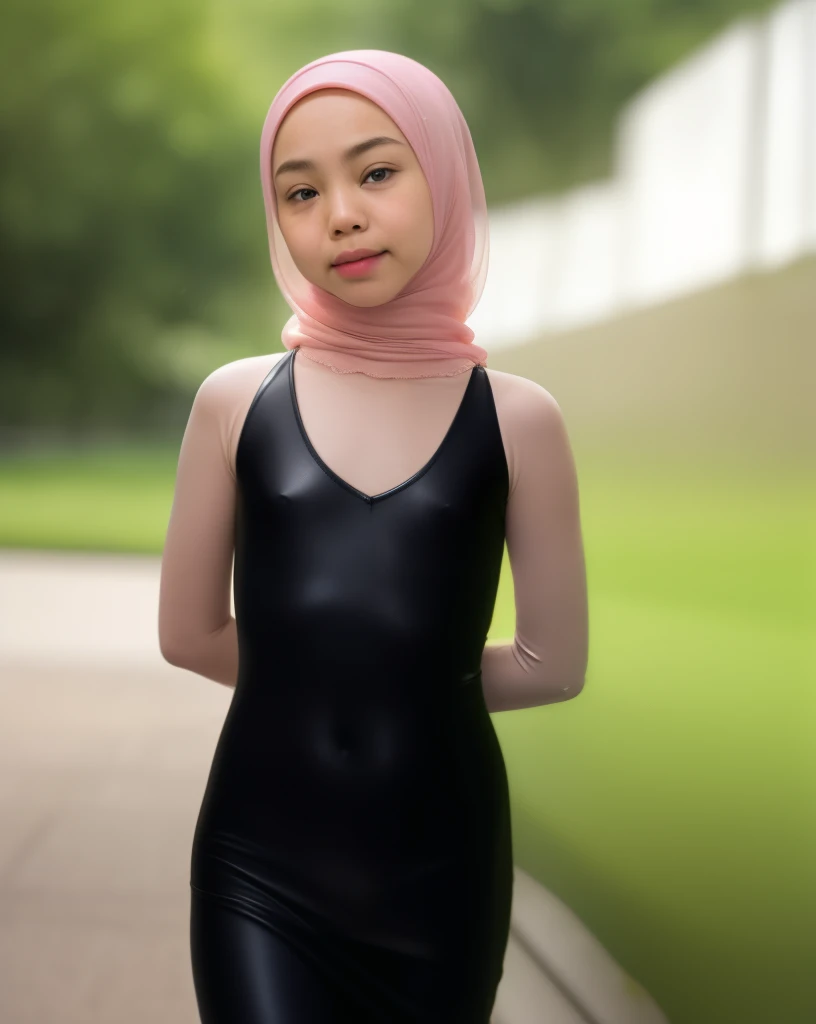 (((HIJAB MALAY GIRL))), masutepiece, High quality, UHD 32K, Realistic face, Realistic skin feeling , A Japanese Lady, 8 years old, Little Girl, Very cute and baby-like face, (((FLAT CHEST))), (MATRIX WORLD), ((look In front  at the camera and SADNESS)), ((...