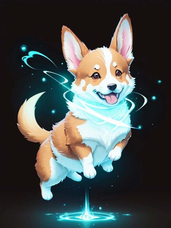 cute fantasy Welsh Corgi, glowing effect, dynamic, centered, sharp focus, beautiful detailed, face very realistic, hyper detailed, cartoon, cinematic, raytrace, Trend on artstation,