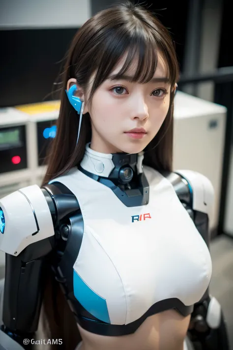 (photorealistic:1.4), (RAW photo)masutepiece, Best Quality, Extremely detailed, (Photorealistic:1.4), (8K, 4K, Best Quality, hight resolution, 超A high resolution:1.1), 8K portrait,1girl in, Japaese android gid,Plump , announcer,control panels,android,Droid...