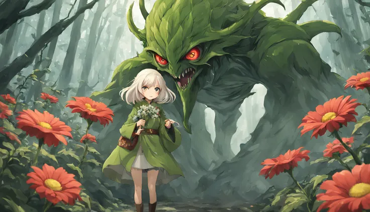 uma flor monstro, a girl, Anime isekai