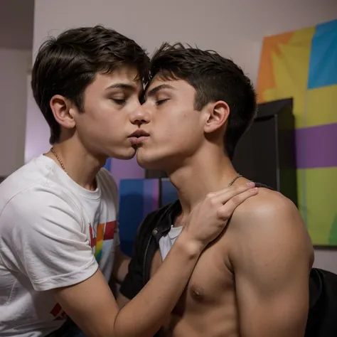 14 year old boys kissing gay