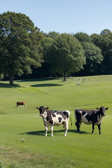 Cows on the grass