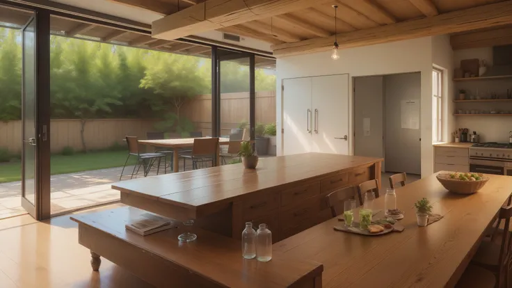 natural Kitchen Creativity Finds Harmony Amidst Indoor Courtyard Tranquility --auto --s2