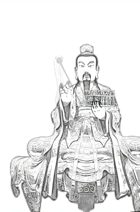 one guy, taoist, fortune, abacush, inspired by emperor xuande, ancient chinese goddess, god emperor, taoist, qi gong, guan yu, a...