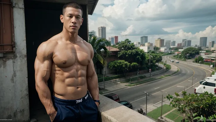 John Cena,filipino,manila city as background