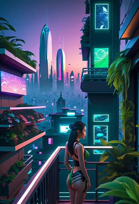 (aesthetic)Cyberpunk rooftop penthouse, (best quality,4k,8k,highres,masterpiece:1.2), ultra-detailed, (realistic,photorealistic,photo-realistic:1.37)
Asian cyberpunk girleautiful detailed eyes,beautiful detailed lips,extremely detailed eyes and face,long e...