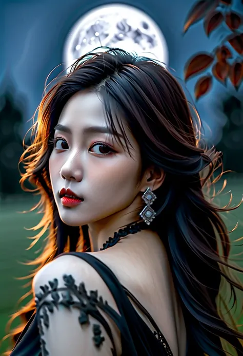 (best quality,4k,8k,highres,masterpiece:1.2),ultra-detailed,realistic:1.37,photorealistic,(HDR,UHD,studio lighting,extreme detail description),dark,night scene,ghostly atmosphere,vivid colors,soft focus

portrait,sexy Asian,gothic vampire girl,beautiful de...