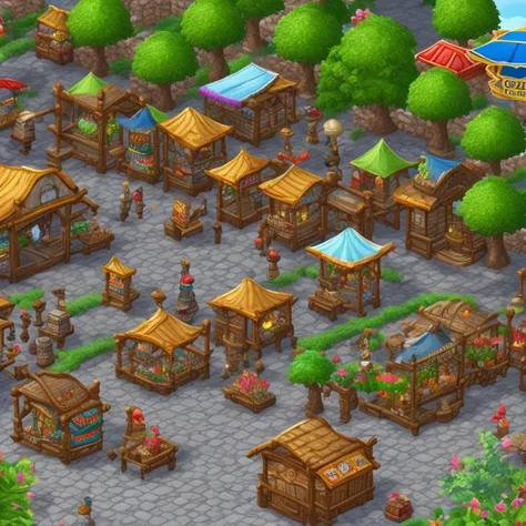 Town Square, Adventure Guild, Small market, Village