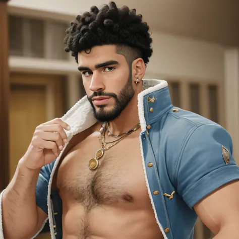 un hombre con barba y una chaqueta de cuero, Cantante en el programa de voz, Jayson Tatum como Guerrillero Heroica, como personaje en Tekken, Jayson Tatum como Che Guevara, inspirado en Volkan Baga, Director de Ene, taken in the early 2020s, Riyahd Cassiem...