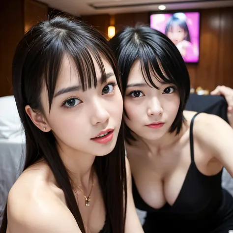 Best-quality, Masterpiece, Ultra-High-Resolution, (Photorealistic:1.4), Raw-Photo, Extremely-Details, Perfect-Anatomy, 

many-girls having a lot of fun at sexual orgy party in luxury hotel suite, detailed luxury hotel suite,  

all teenagers, all lesbians,...