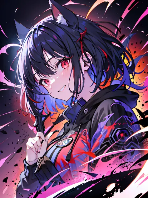 hyper color digital art, Vibrant colors,detail-rich, Colorful explosions, Colorful horror art, Colorful film art, colorful illustrations, Vibrant neon ink painting, scary colorful art details,horror color art, Colorful ominous background,tmasterpiece, Best...