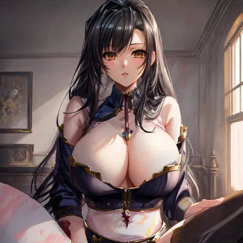 (masterpiece ,Best Quality,Insanely detailed),Beautiful 8K CG artwork,1 absolutely beautiful woman,solo,big breasts,