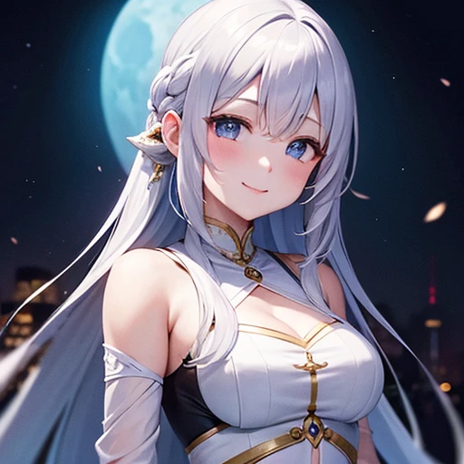 a moon、A wistful smile